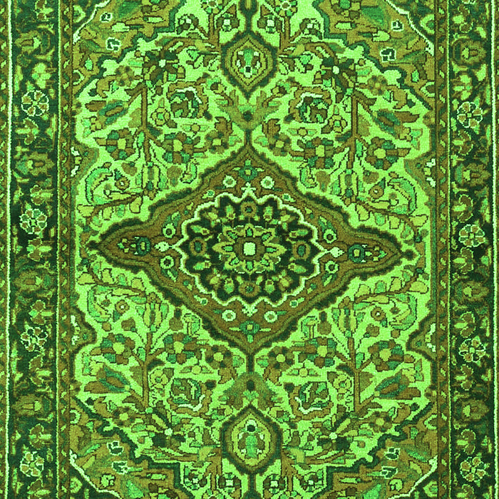 Medallion Green Traditional Rug, tr4725grn
