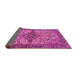 Sideview of Medallion Pink Traditional Rug, tr4725pnk