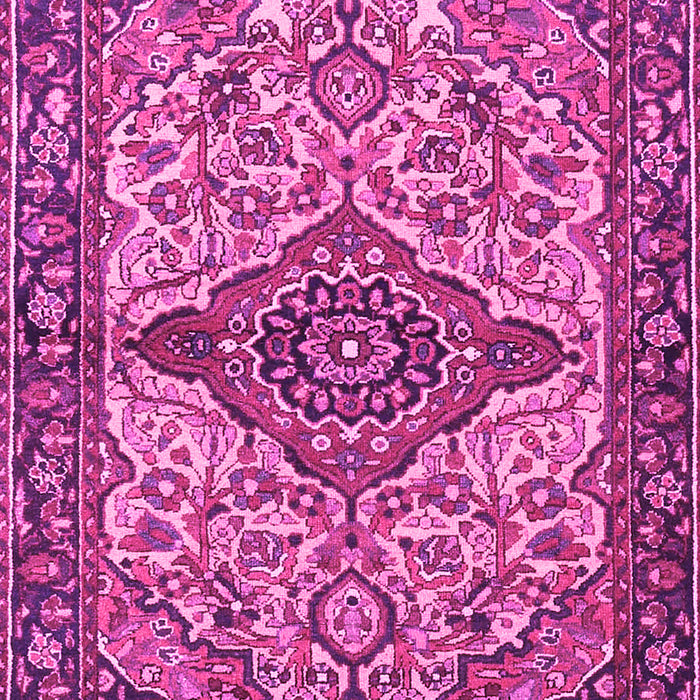 Machine Washable Medallion Pink Traditional Rug, wshtr4725pnk