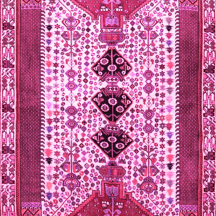 Machine Washable Persian Pink Traditional Rug, wshtr4726pnk
