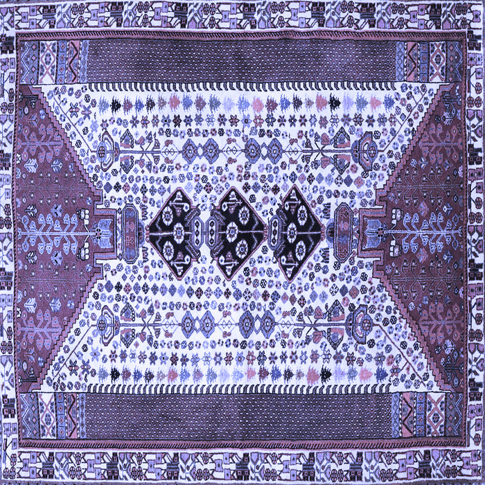 Square Persian Blue Traditional Rug, tr4726blu