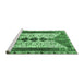 Sideview of Machine Washable Persian Emerald Green Traditional Area Rugs, wshtr4726emgrn