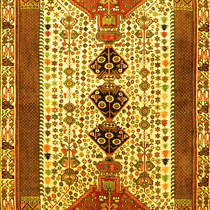 Machine Washable Persian Yellow Traditional Rug, wshtr4726yw