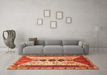 Machine Washable Persian Orange Traditional Area Rugs in a Living Room, wshtr4726org