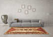 Machine Washable Persian Brown Traditional Rug in a Living Room,, wshtr4726brn