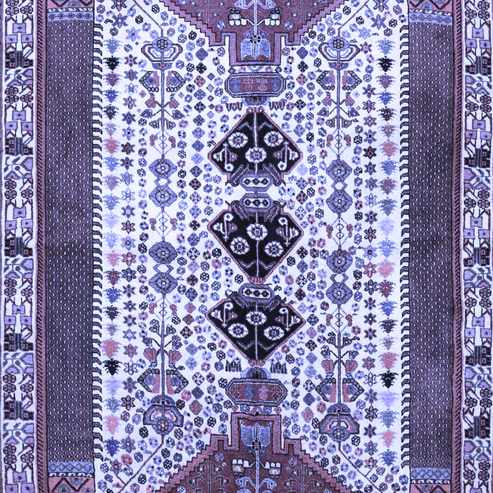 Machine Washable Persian Blue Traditional Rug, wshtr4726blu