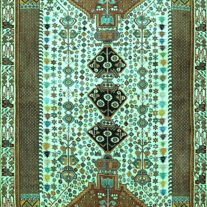 Machine Washable Persian Turquoise Traditional Area Rugs, wshtr4726turq