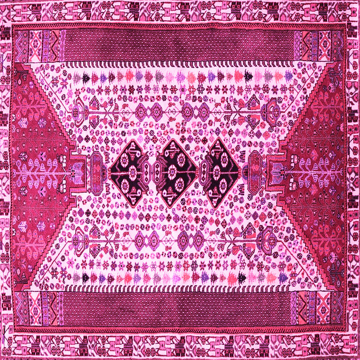 Square Persian Pink Traditional Rug, tr4726pnk
