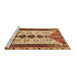 Sideview of Machine Washable Persian Brown Traditional Rug, wshtr4726brn