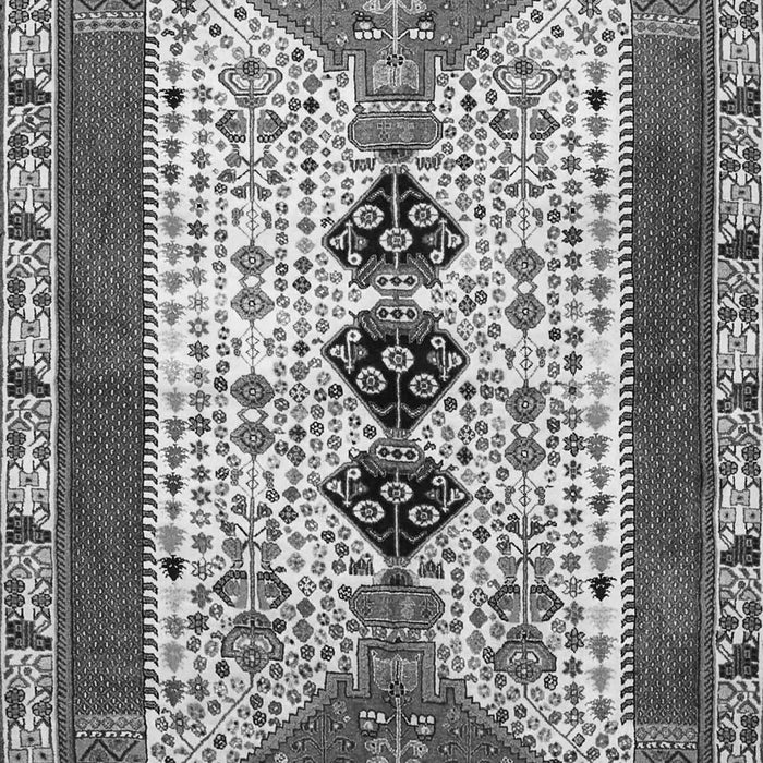 Serging Thickness of Machine Washable Persian Gray Traditional Rug, wshtr4726gry