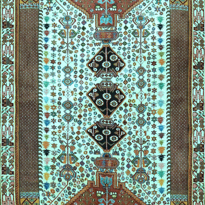 Machine Washable Persian Light Blue Traditional Rug, wshtr4726lblu