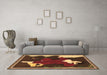 Machine Washable Persian Brown Traditional Rug in a Living Room,, wshtr4727brn