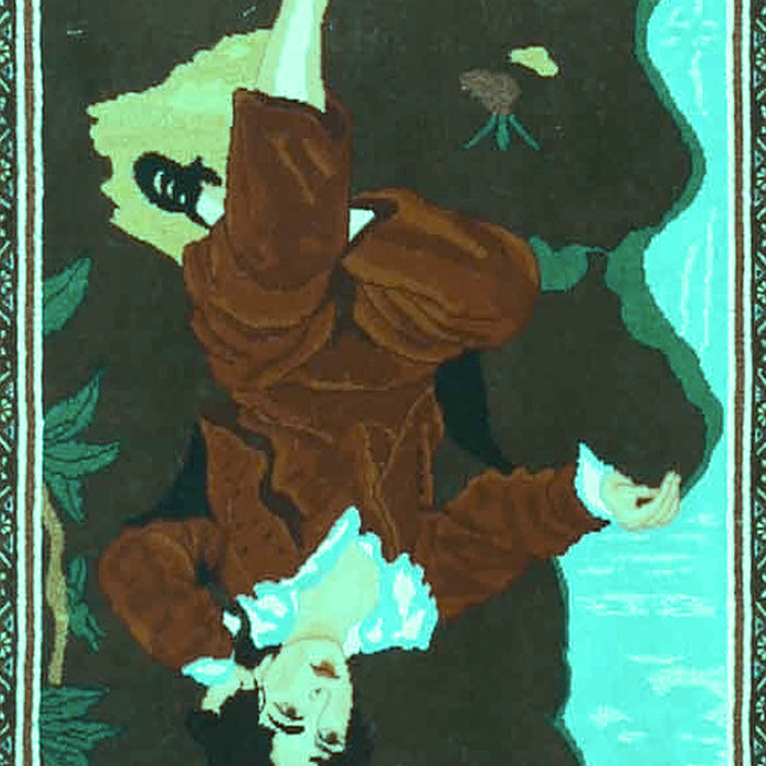 Persian Turquoise Traditional Rug, tr4727turq