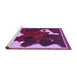 Sideview of Machine Washable Persian Purple Traditional Area Rugs, wshtr4727pur