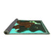 Sideview of Persian Turquoise Traditional Rug, tr4727turq