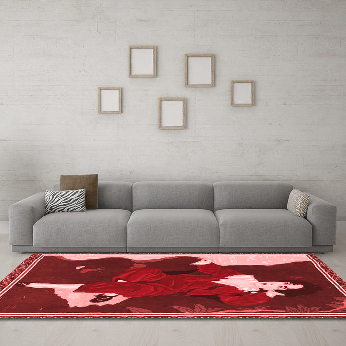 Traditional Red Washable Rugs