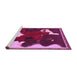 Sideview of Machine Washable Persian Pink Traditional Rug, wshtr4727pnk