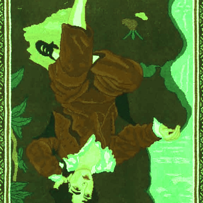 Persian Green Traditional Rug, tr4727grn