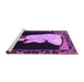 Sideview of Machine Washable Persian Purple Traditional Area Rugs, wshtr4728pur