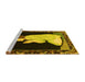 Sideview of Machine Washable Persian Yellow Traditional Rug, wshtr4728yw