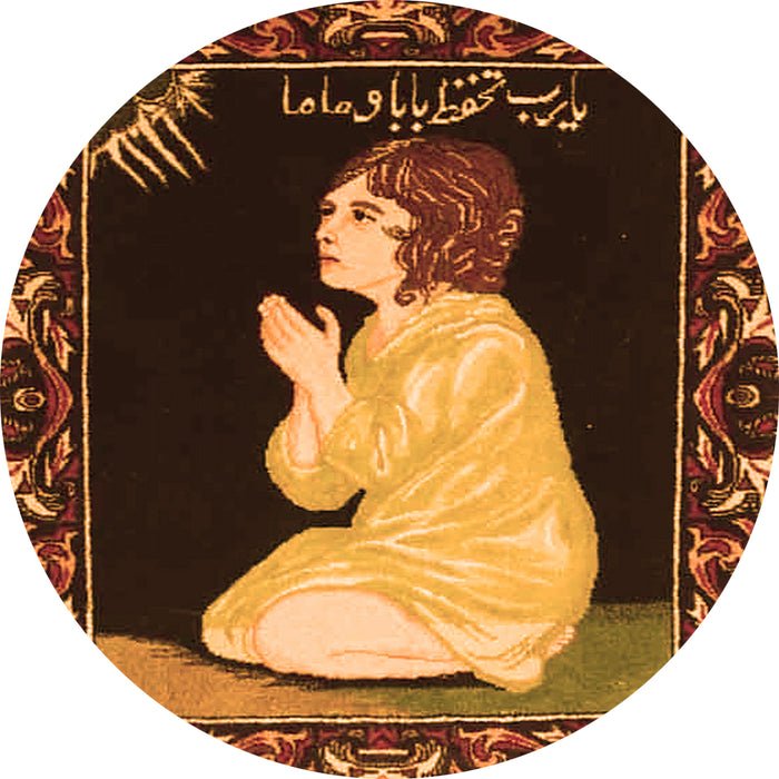 Machine Washable Persian Orange Traditional Area Rugs, wshtr4728org