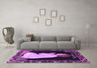 Machine Washable Persian Purple Traditional Area Rugs in a Living Room, wshtr4728pur