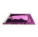 Sideview of Machine Washable Persian Pink Traditional Rug, wshtr4728pnk