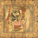 Square Persian Brown Traditional Rug, tr4729brn