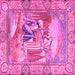 Square Persian Pink Traditional Rug, tr4729pnk