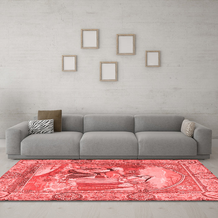Traditional Red Washable Rugs