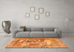 Machine Washable Persian Orange Traditional Area Rugs in a Living Room, wshtr4729org