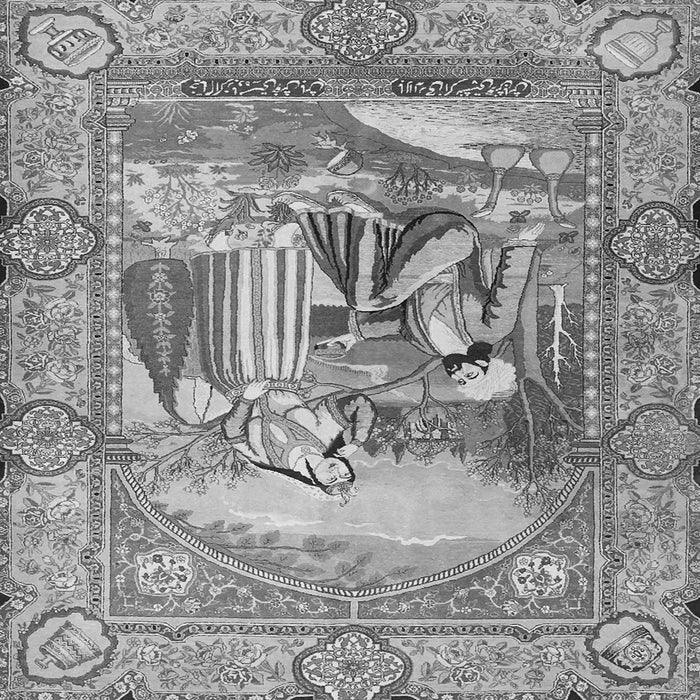 Serging Thickness of Persian Gray Traditional Rug, tr4729gry