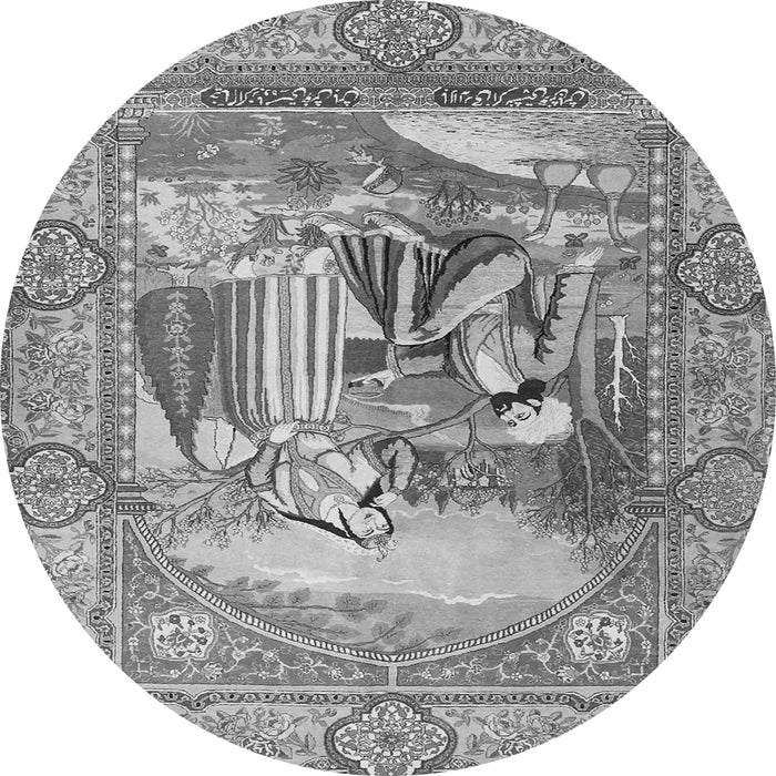 Square Persian Gray Traditional Rug, tr4729gry