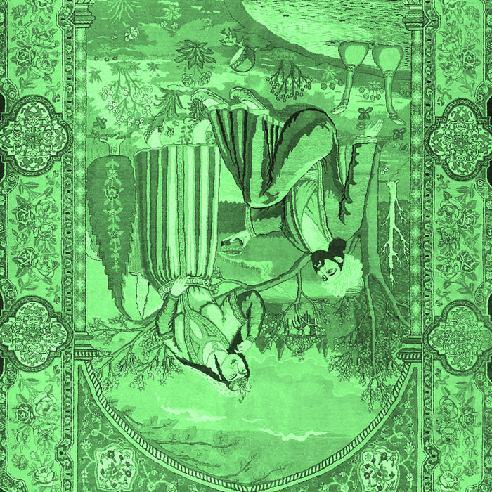 Persian Emerald Green Traditional Rug, tr4729emgrn