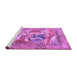 Sideview of Machine Washable Persian Purple Traditional Area Rugs, wshtr4729pur