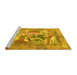 Sideview of Machine Washable Persian Yellow Traditional Rug, wshtr4729yw