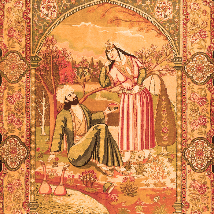 Persian Orange Traditional Rug, tr4729org