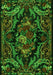 Medallion Green French Rug, tr472grn