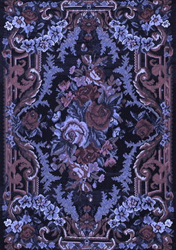 Medallion Blue French Rug, tr472blu
