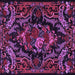 Square Medallion Purple French Rug, tr472pur