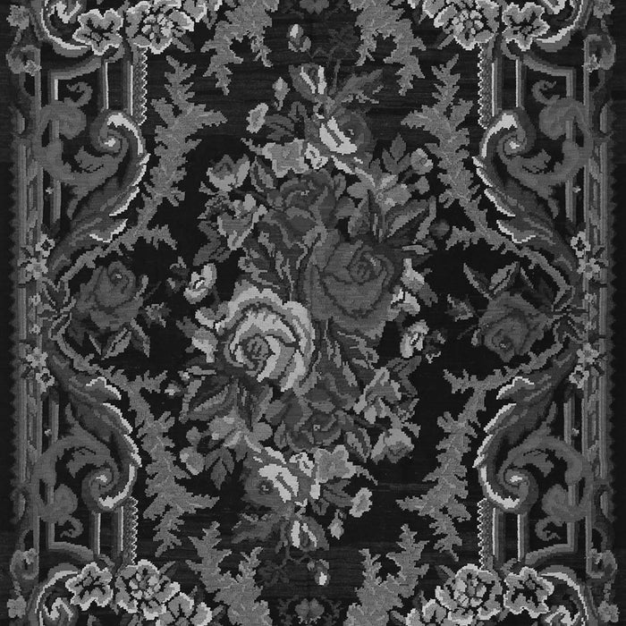 Medallion Gray French Rug, tr472gry