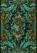 Medallion Turquoise French Rug, tr472turq