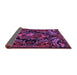 Sideview of Medallion Purple French Rug, tr472pur