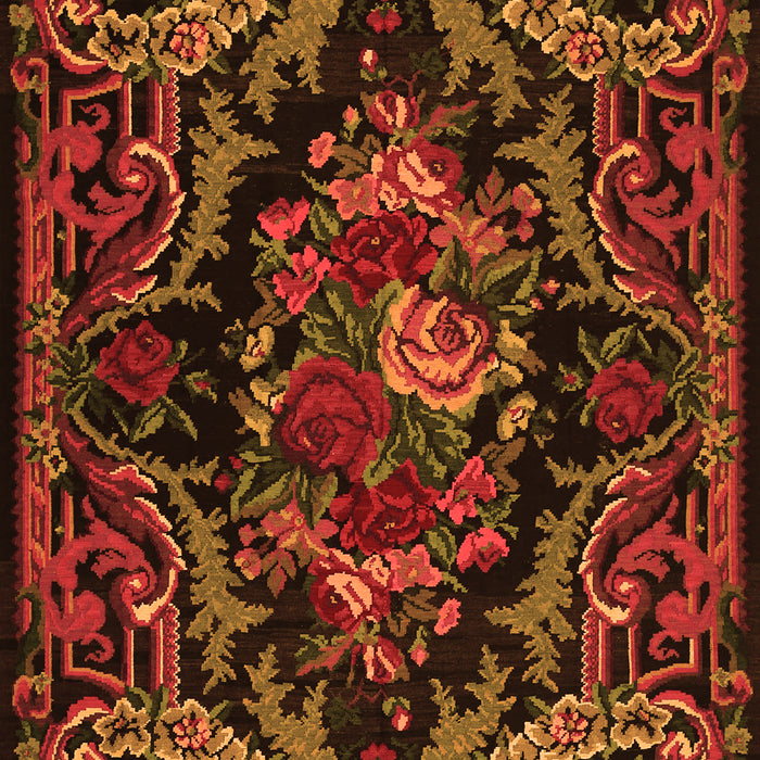 Medallion Orange French Rug, tr472org