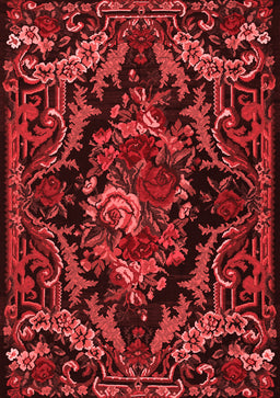 Medallion Red French Area Rugs