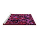 Sideview of Machine Washable Medallion Pink French Rug, wshtr472pnk