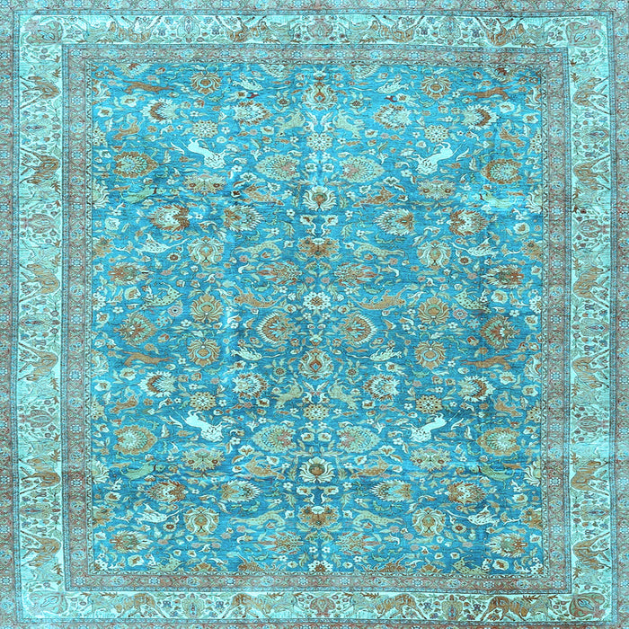 Square Persian Light Blue Traditional Rug, tr4730lblu