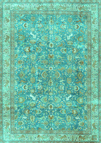 Persian Turquoise Traditional Rug, tr4730turq