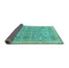 Sideview of Persian Turquoise Traditional Rug, tr4730turq