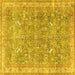 Square Persian Yellow Traditional Rug, tr4730yw